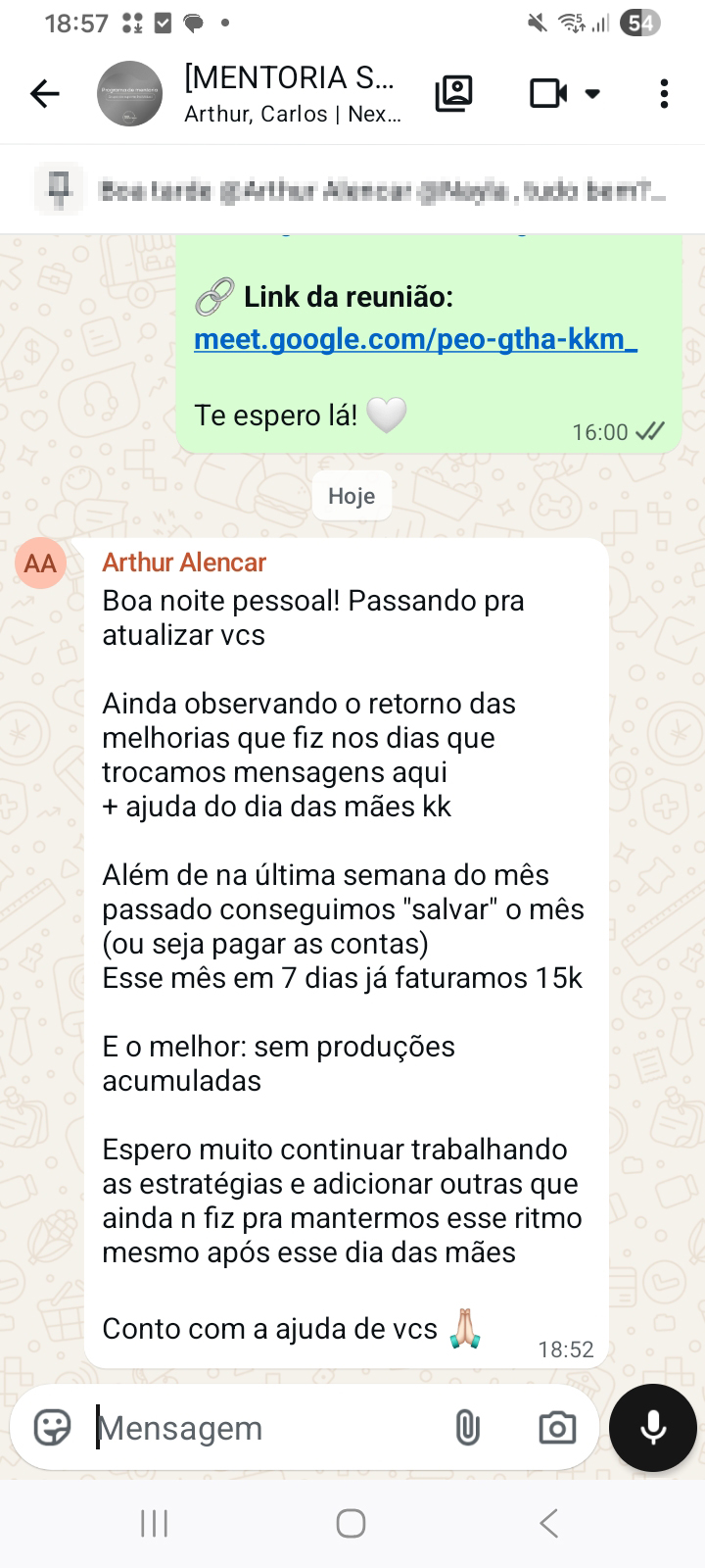 Depoimento de aluno Next