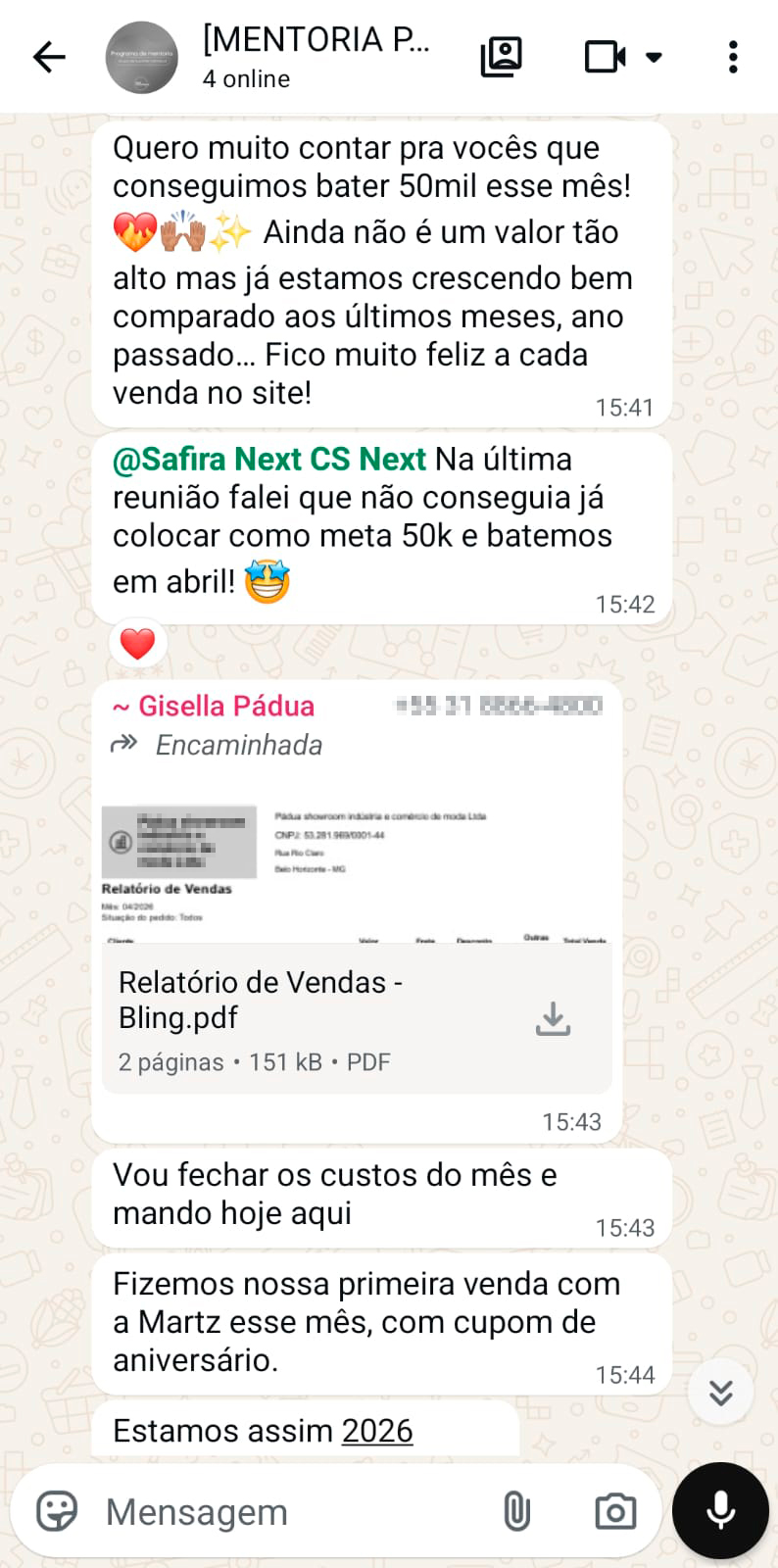 Depoimento de aluno Next