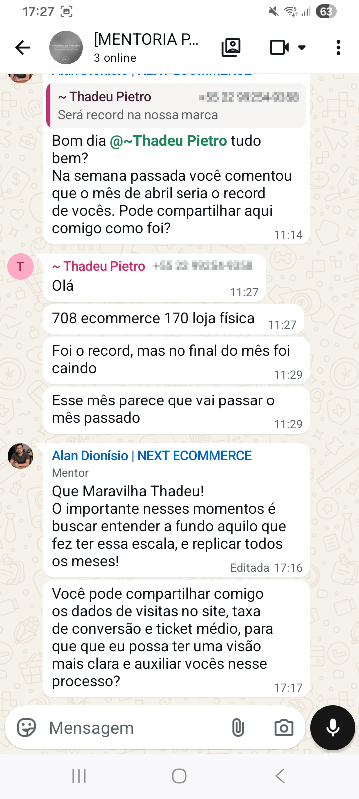Depoimento de aluno Next